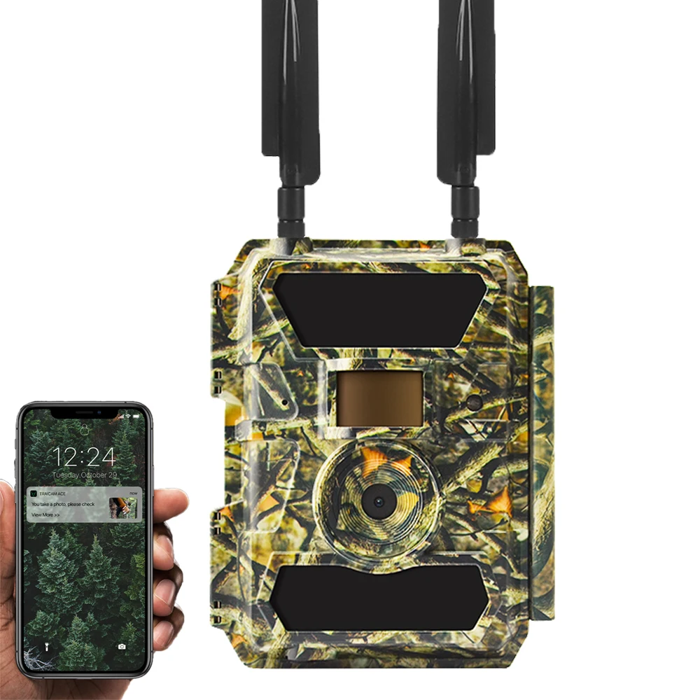 Outdoor wireless 4g live streaming solar tracking camera hunting trail camera for hunting