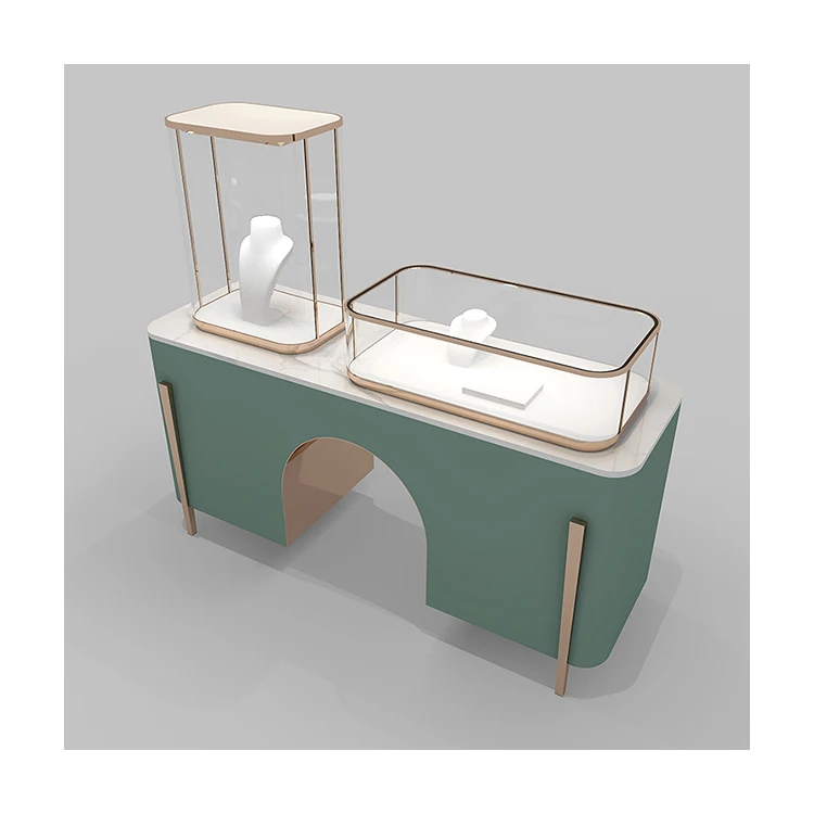 Manufacturer Direct Custom for Luxury Retail Metal Glass Jewelry Display Case Showcase Cabinet Design