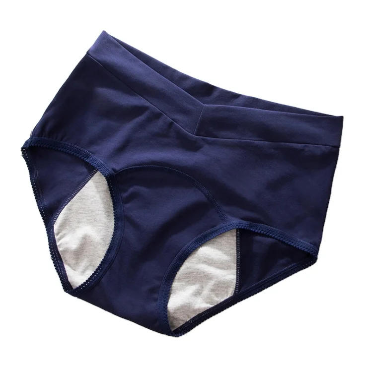 
Pure Color Ladies Cotton High Waist Comfortable Breathable Physiological Briefs panties 