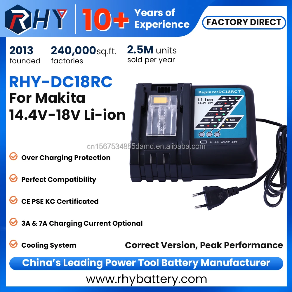 Сертифицированные KC DC18RCT 7A 14 4 V-18V литий-ионные аккумуляторы для Makitas 18V зарядное устройство батарейки дрели DC18RC DC18RA