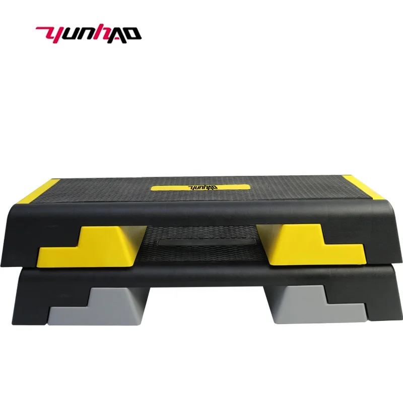 YunCheng High Quality Custom Logo 98cm Adjustable Aerobic Fitness Exercise Step Pedal with Non-slip Surface