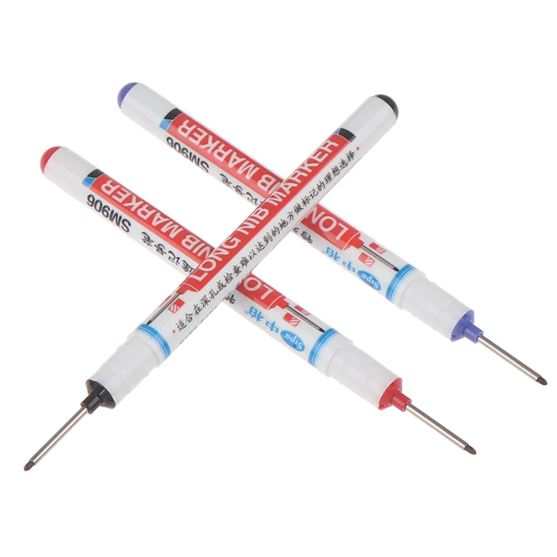 OEM 1PCS Long Nib Marker Pen 20MM Long Head Markers Woodworking Decoration Multi-purpose Deep Hole Marker Pens Woodworking Tool