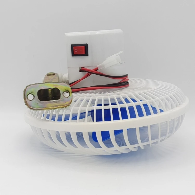 All plastic 12v rotary car fan made in China