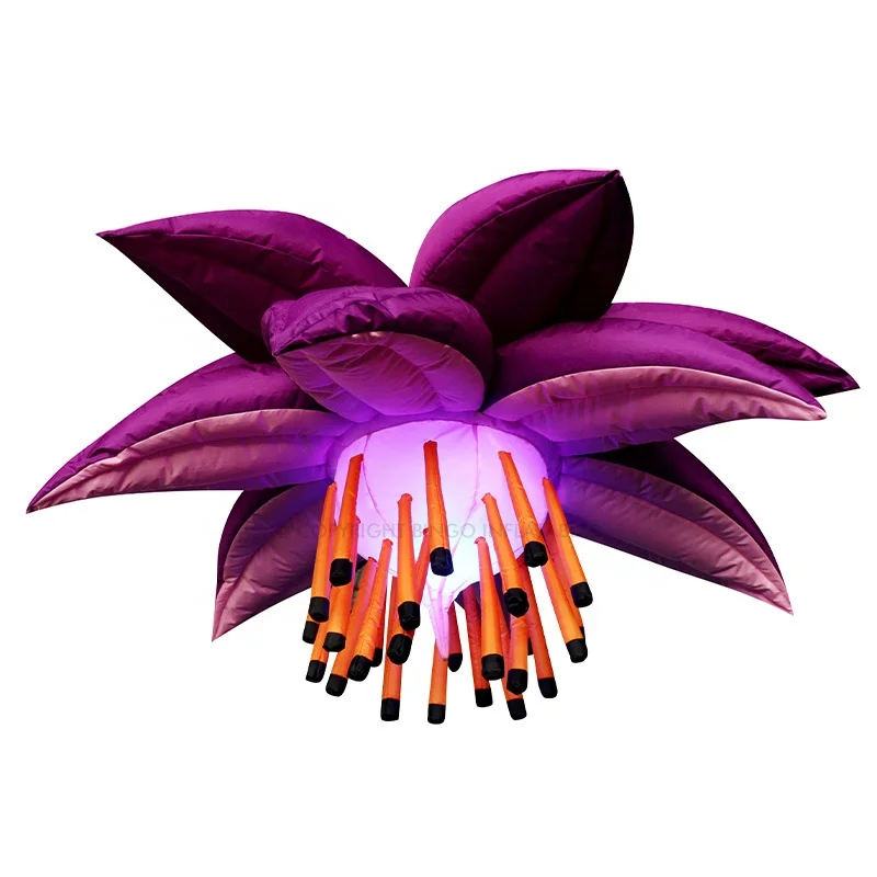 Bingo Hanging Realistic Flowers Balloon Models Event Party Ceiling Giant Inflatable Flower For Wedding Decoration