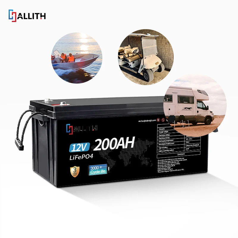 OEM 12V  24V 48V Long Life LiFePO4  Rechargeable Li-Ion Storage 12V 200Ah Lithium Ion battery for RV cars