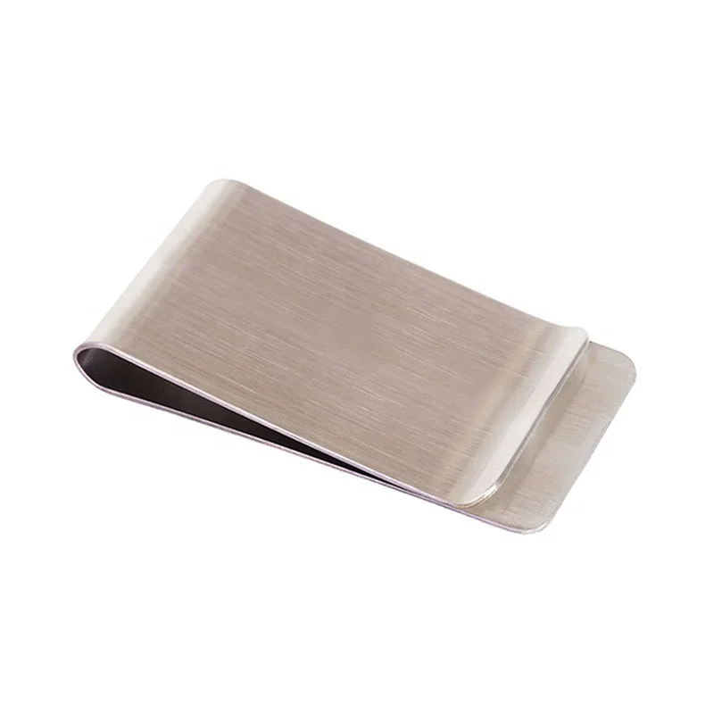 Тонкий металлический зажим для денег с пользовательским логотипом, оптовая продажа