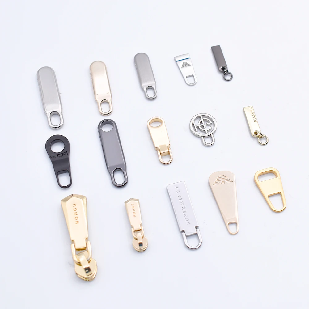 Zipper and Puller Big 5 Metal Slider Mould Customized Zipper Puller OEM with Logo