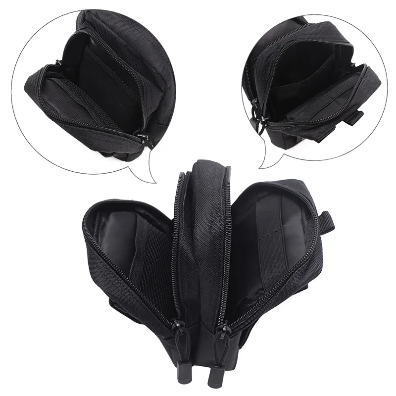 Outdoor Hiking and Camping Molle Pouch Tactical Waist Pack with Phone Key Tool EDC for Casual and Tour Activities