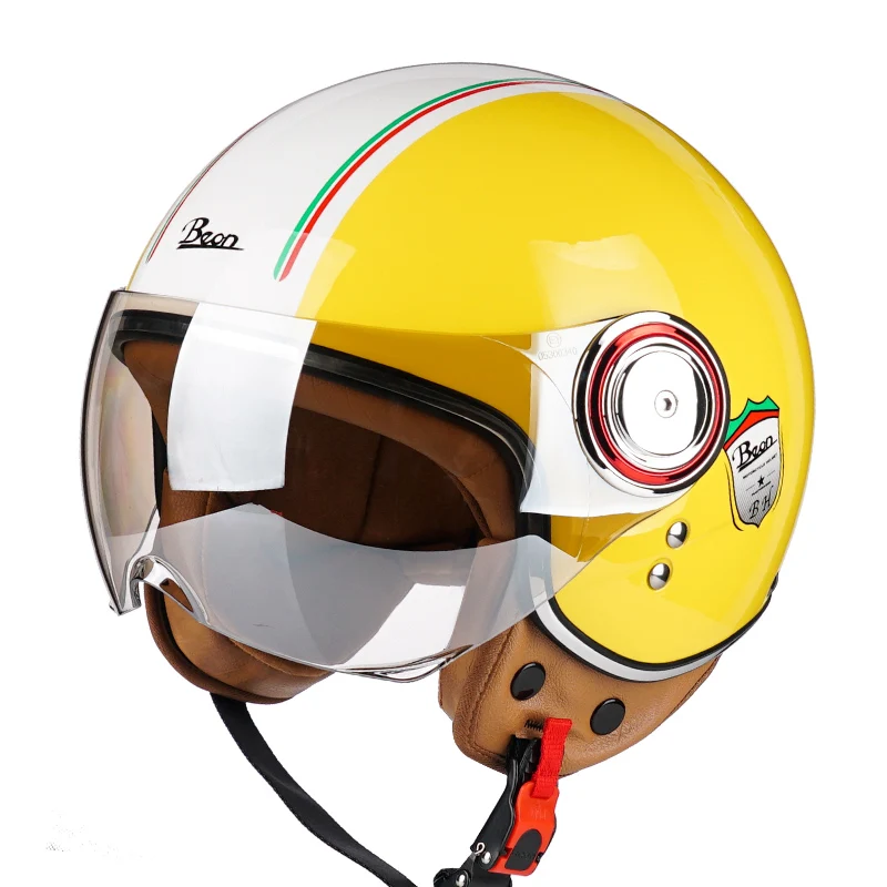 Wholesale Cheap Vintage Motorcycle Helmet Retro Half Face Motorcycle Helmet classic Motorbike Helmet Unisex Cascos Para Moto