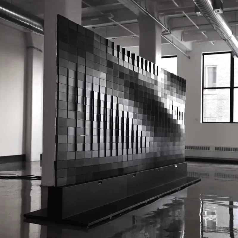 Creative Flip-Disc Kinetic Art Interaction Design Restaurant Mechanical Flipping Kinetic Art Wall for Museum Shopping Mall Bar