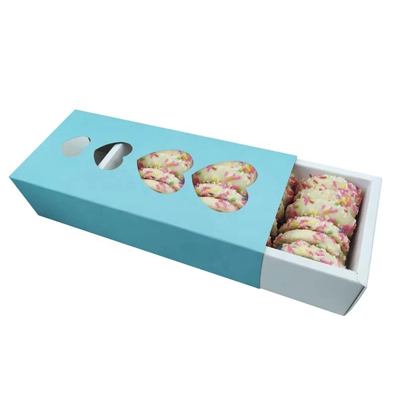 ZY Paper cake box Disposable cookies Container drawer Kraft Bakery Treat Box Muffin Cocoa Bomb slide carrier To Go Dessert Boxes