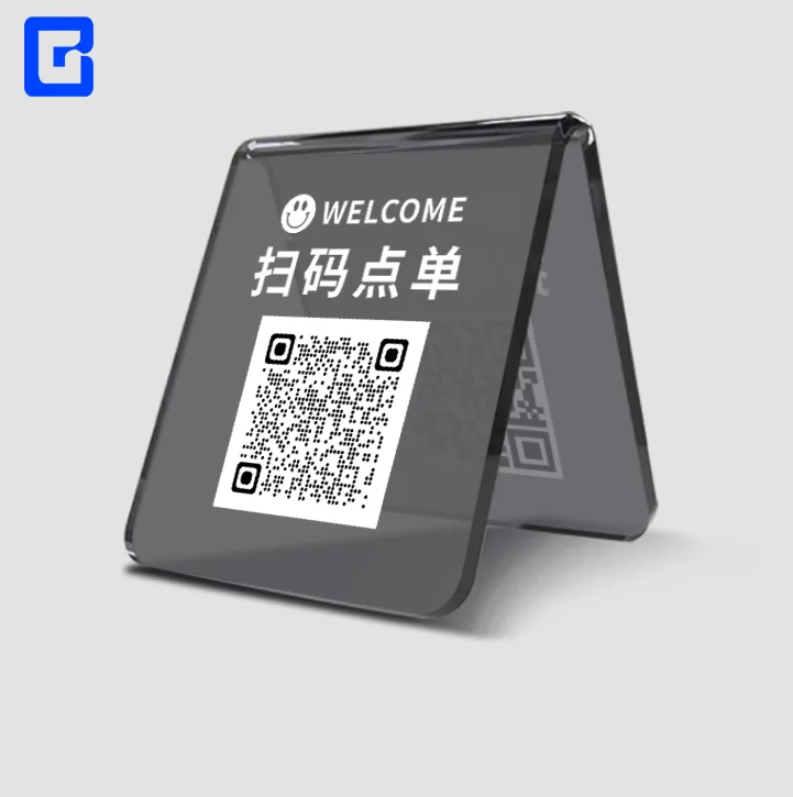 Drop shipping restaurant QR code A frame sign acrylic signs acrylic plaque for business