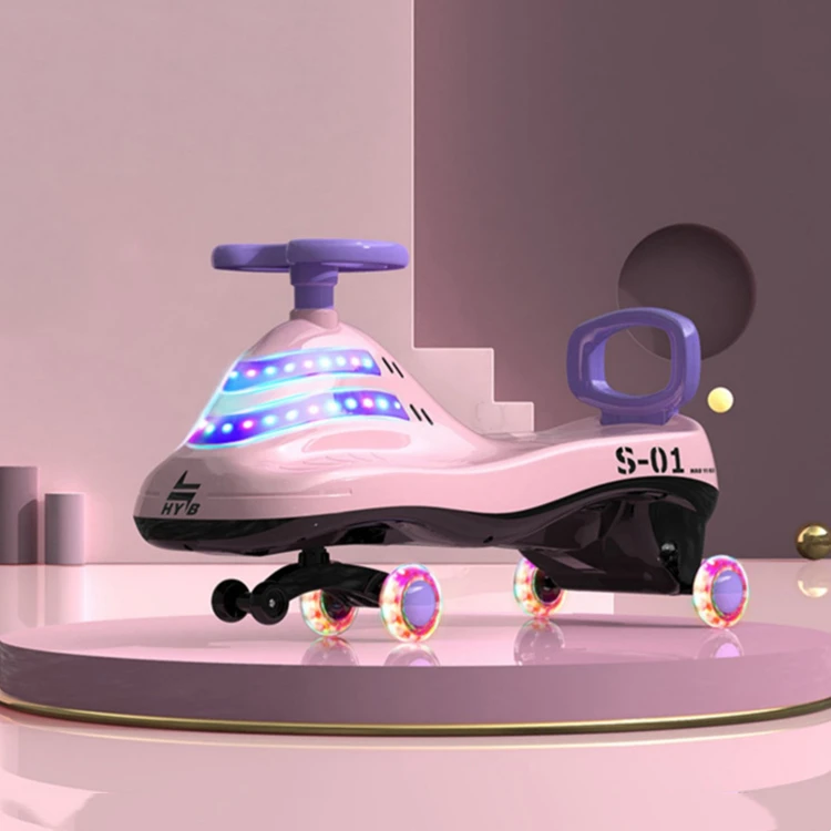 New Model Children Swing Car Baby Twist Scooter PU Mute Wheels With LED Light / Ride On Toys Car Baby