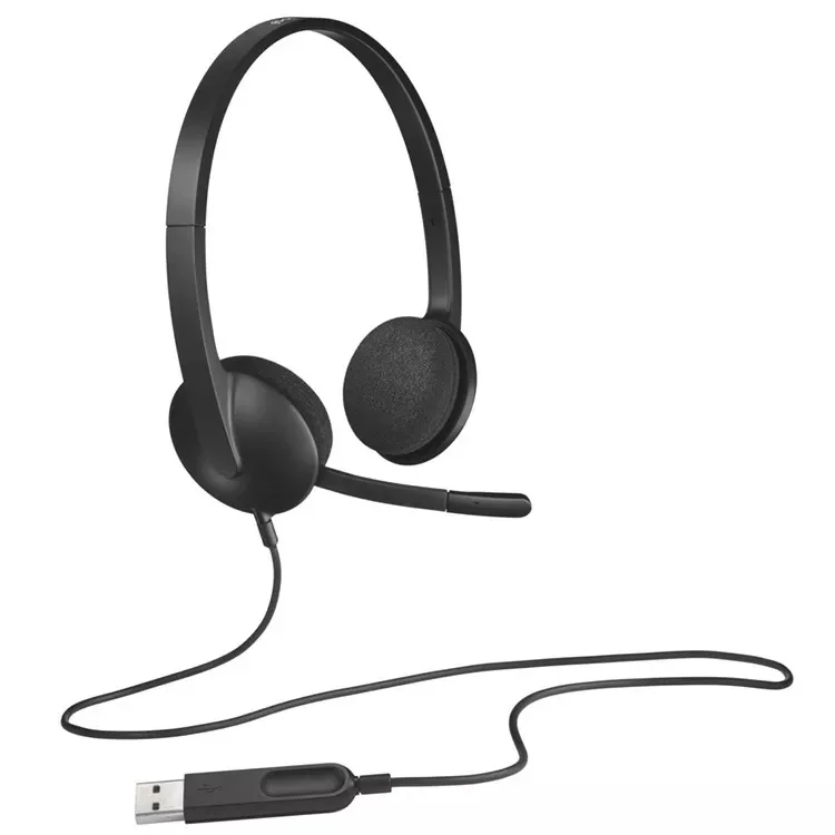 Amazon Ebay Hot Selling  H340 Logitech Computer Office Education Training USB Wired PC Headset