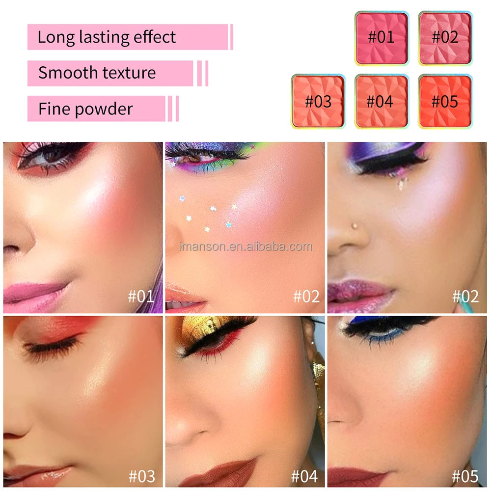 Wholesale 5 Color Single Cream Blusher Make up Blush Customized Private