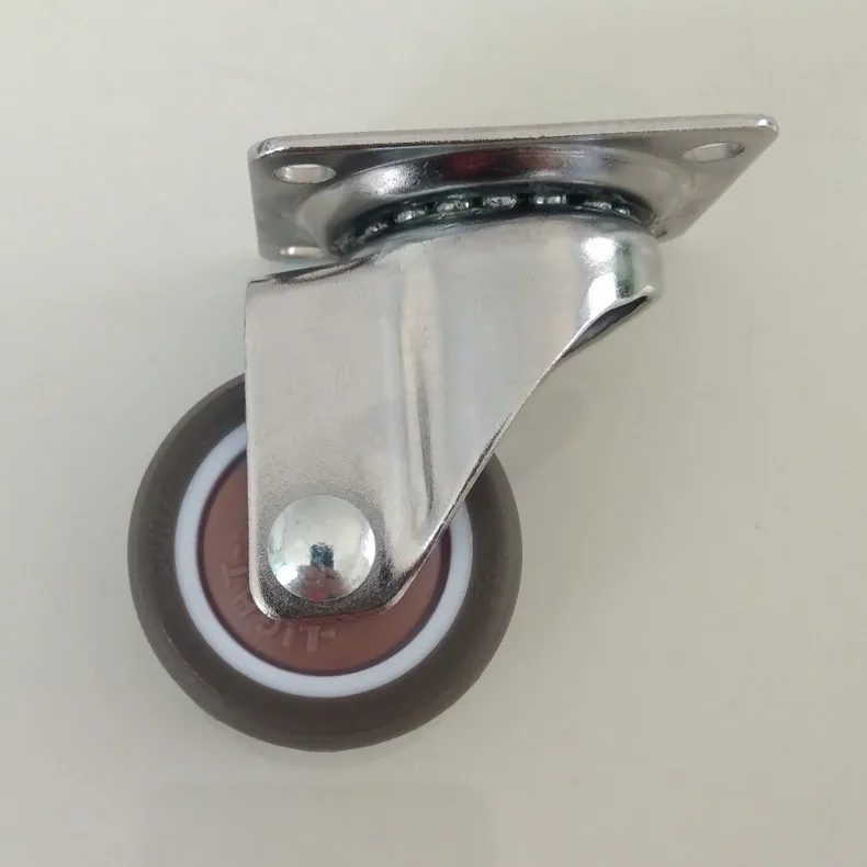 CMCL Silent Castor M6/8 Medical Tpe Swivel Casters With Brake Furniture Caster Wheels