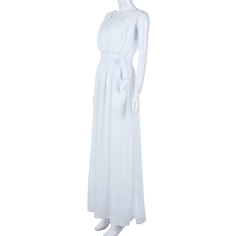 
Sleeveless stitching maternity trailing long plus size four colors pregnant women dress 