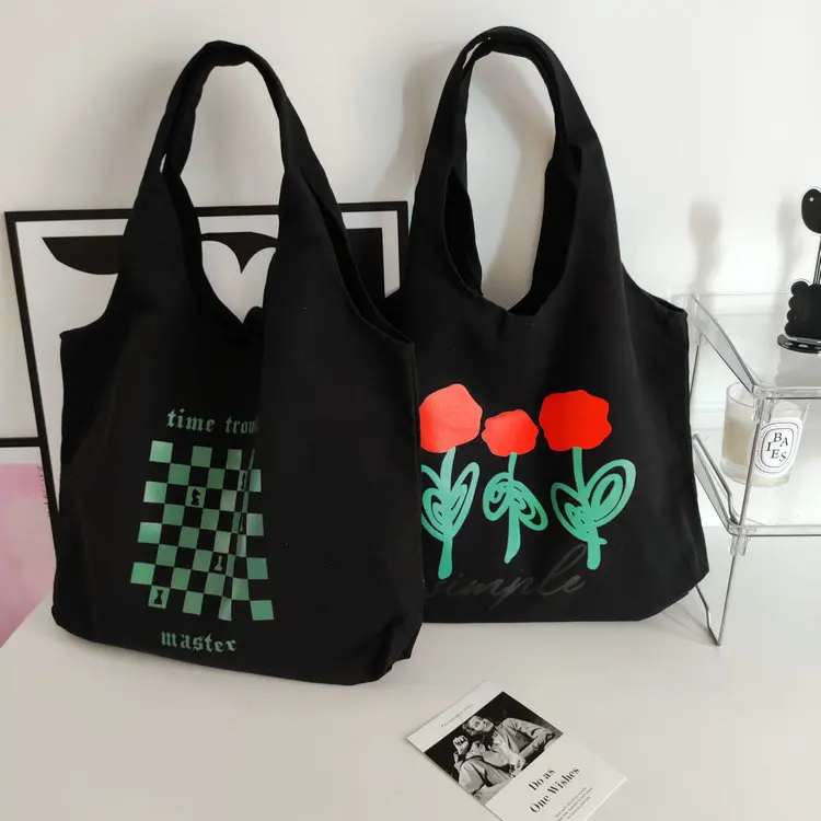 Sublimation Blank Custom Logo Reusable Canvas Tote Vest Bags Without Zipper Pocket Cheap Promotion Gift Shopping Bag For Girls