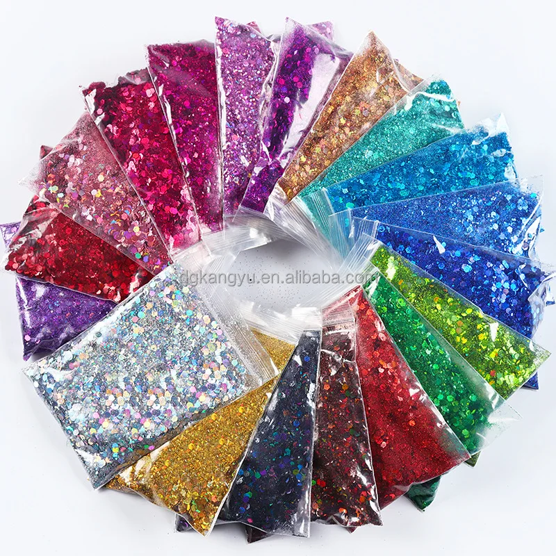 Wholesale Top Quality Chunky Colors Bulk Glitter For Craft Decoration Body Hair Decoration