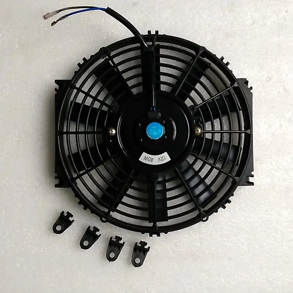 Дешевый 10In 12V 80w охлаждающий конденсаторный вентилятор