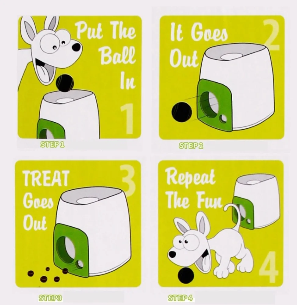 A04 pet dog funny tennis ball launcher treat feeding activity training play launching treats reward food machine toy for dogs