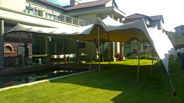 waterproof strong stretch fabric with pvc coated ues for tent/awning/camp/outdoor wedding/meetings