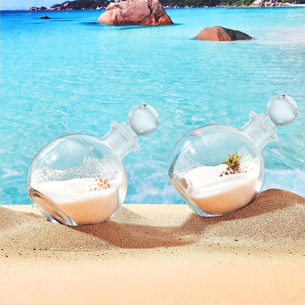 6oz 8.5oz Clear Spherical Potion Bottles Round Glass Bottles Clear Potion Jars  for Large Decorative Bottles Vases