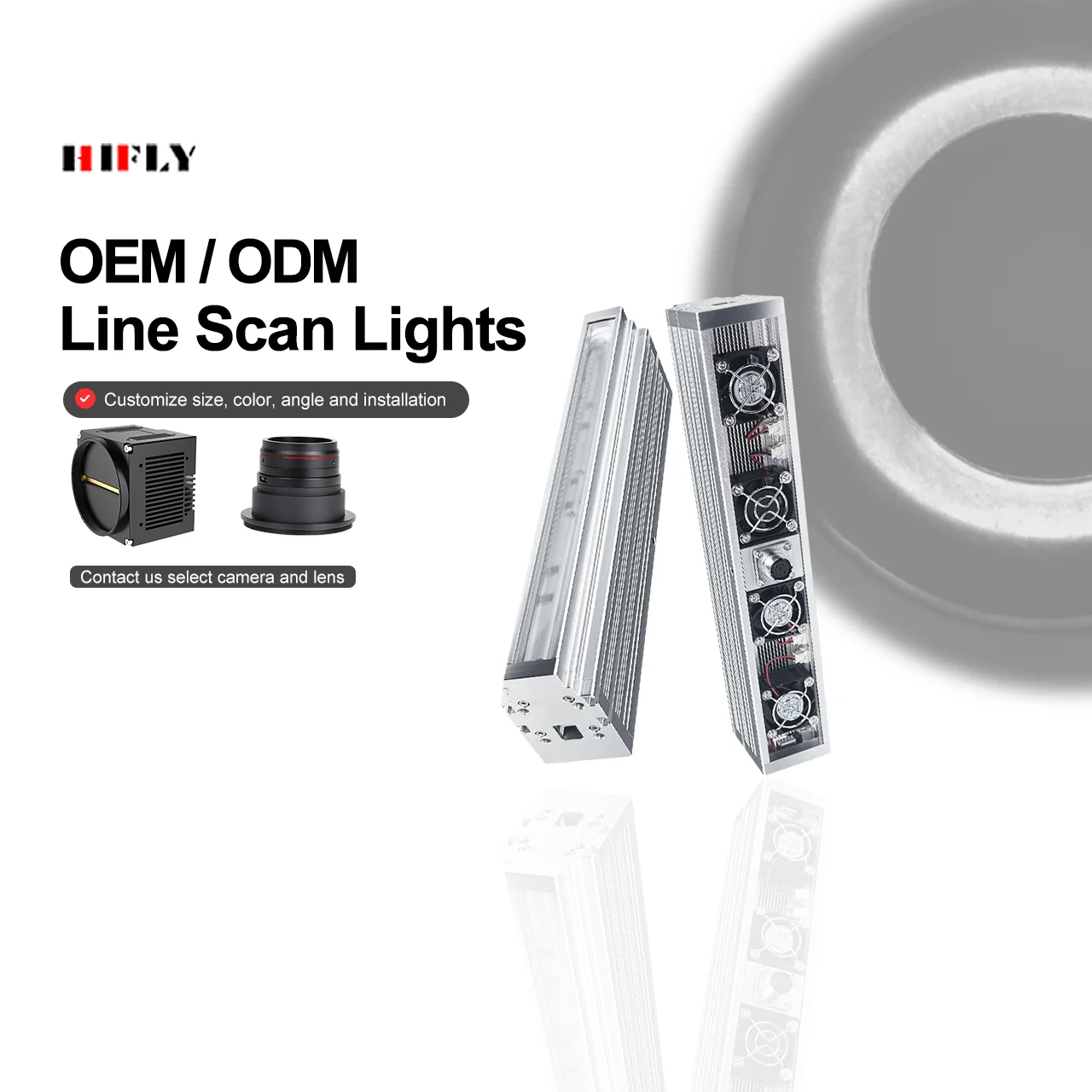 Machine Vision Line Scan Light 300mm Customizable size White Color for Industrial Line Scan Camera Industrial Detection