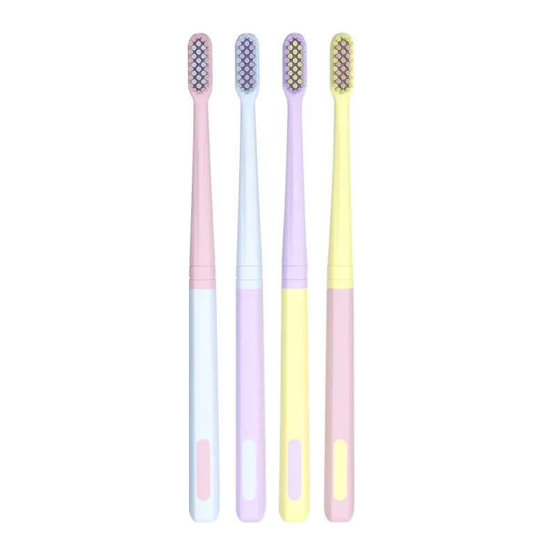 8-Pack Soft Bristle Toothbrushes with Small Heads Ice Cream Color Travel Toothbrushes