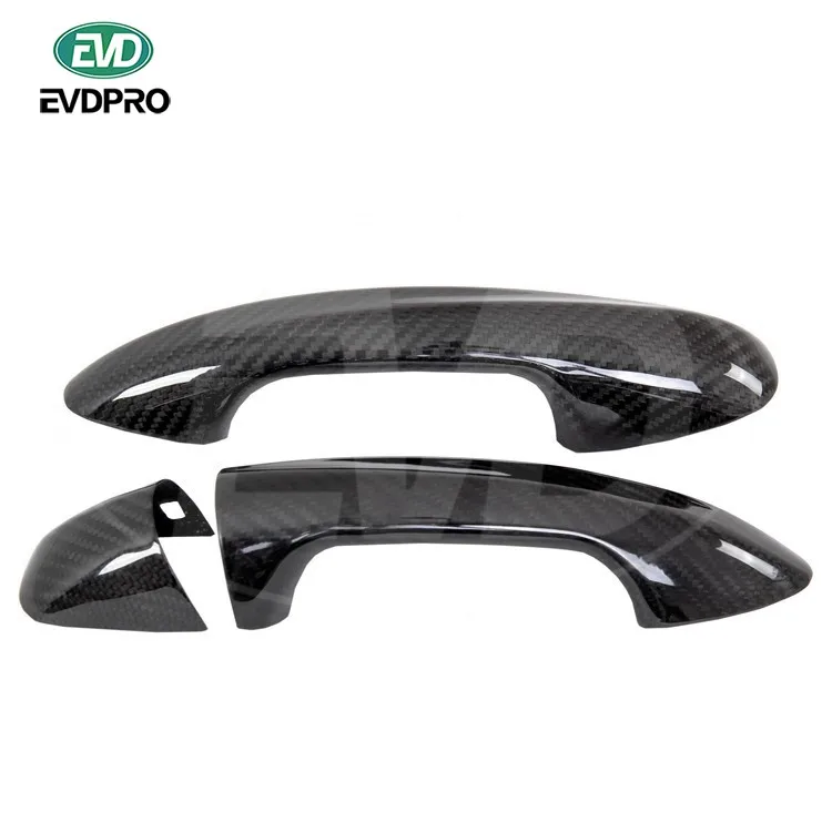 CARBON FIBER DOOR PULLS HANDLE FOR 2016-2018 MERCEDES BENZ C-CLASS W205 AMG C63 COUPE