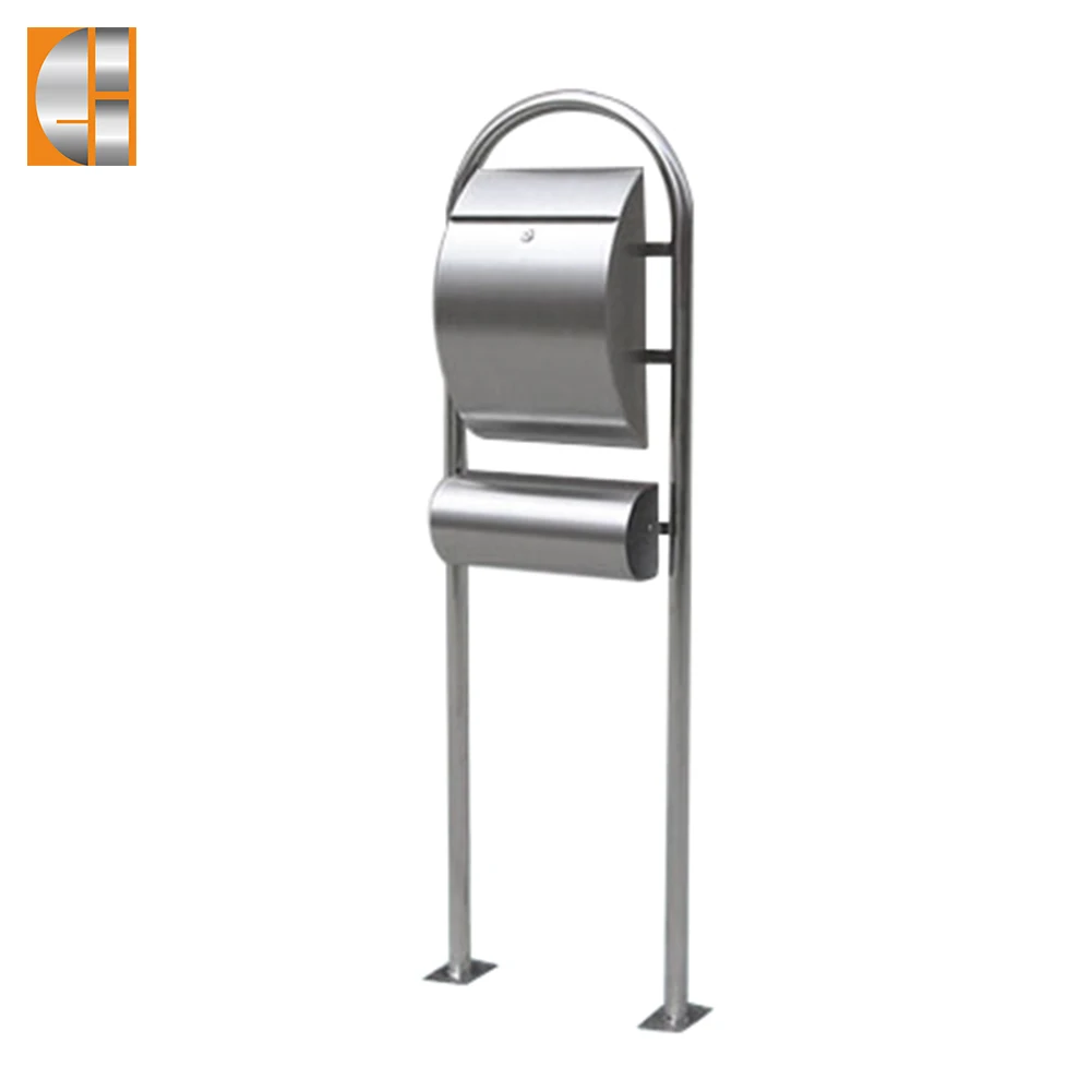 Outdoor Weatherproof Stainless Steel Locking Mailbox With Stand
