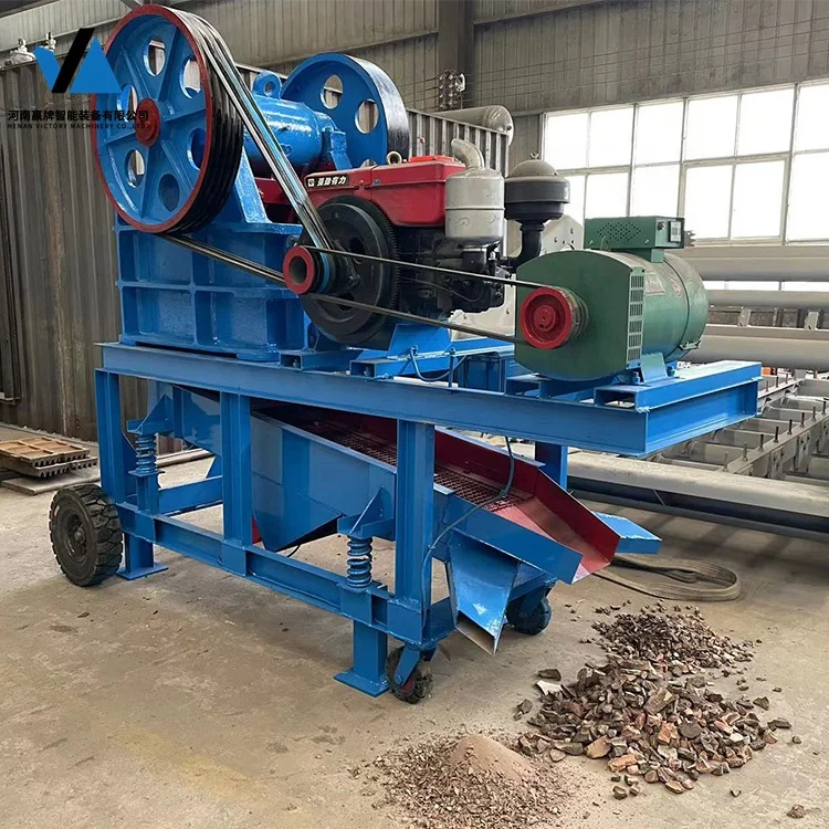 Small Mobile Mini Mobile Jaw Crusher Machine High Quality Diesel Engine Stone Stone Crusher Machine Price in Turkey for Sale