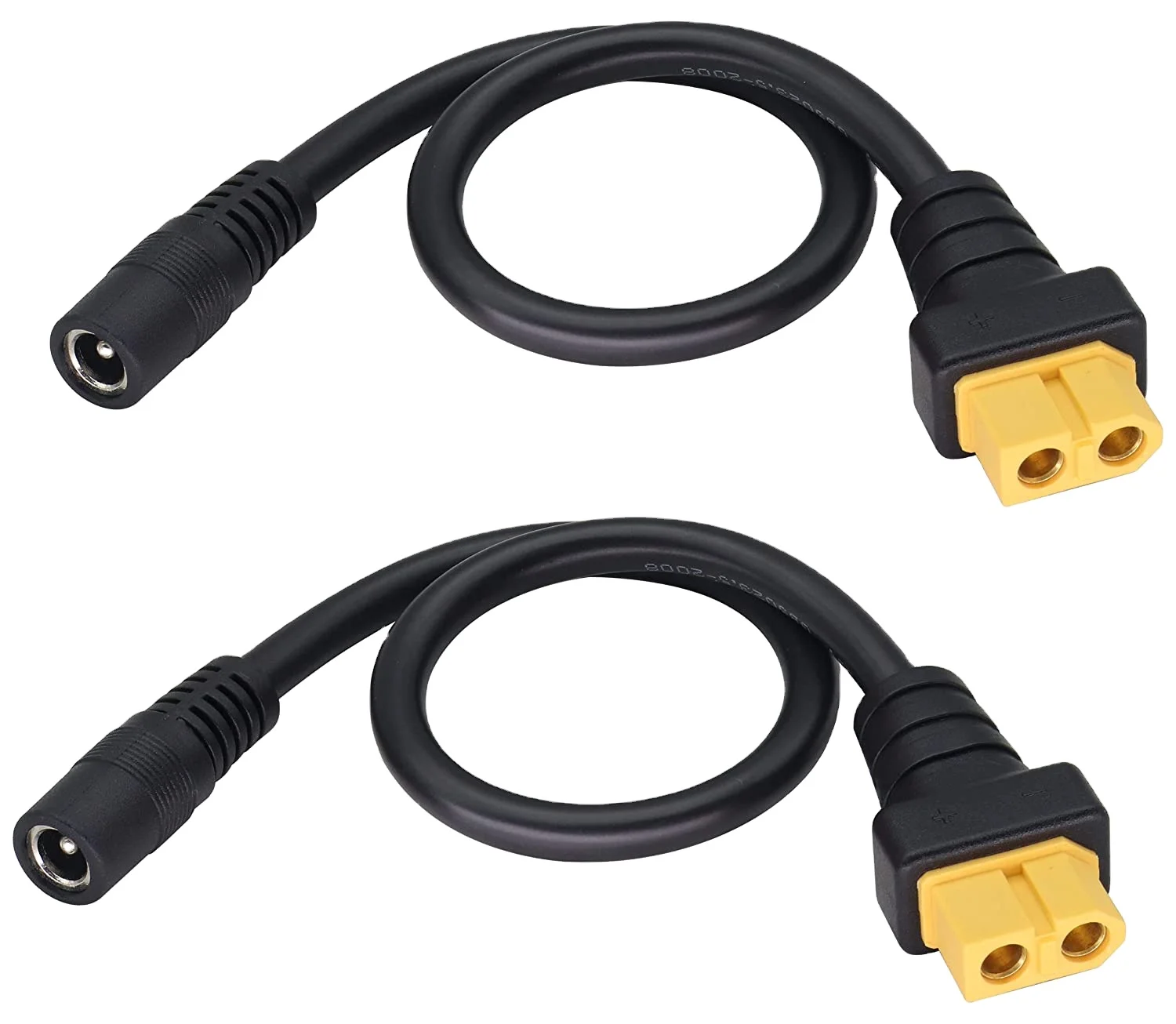 DC5.5X 2.1mm Female Jack Adapter Cable to XT60 Female Bullet Connector for TS100 Soldering Iron,Monitor Power,Drone Power Cord