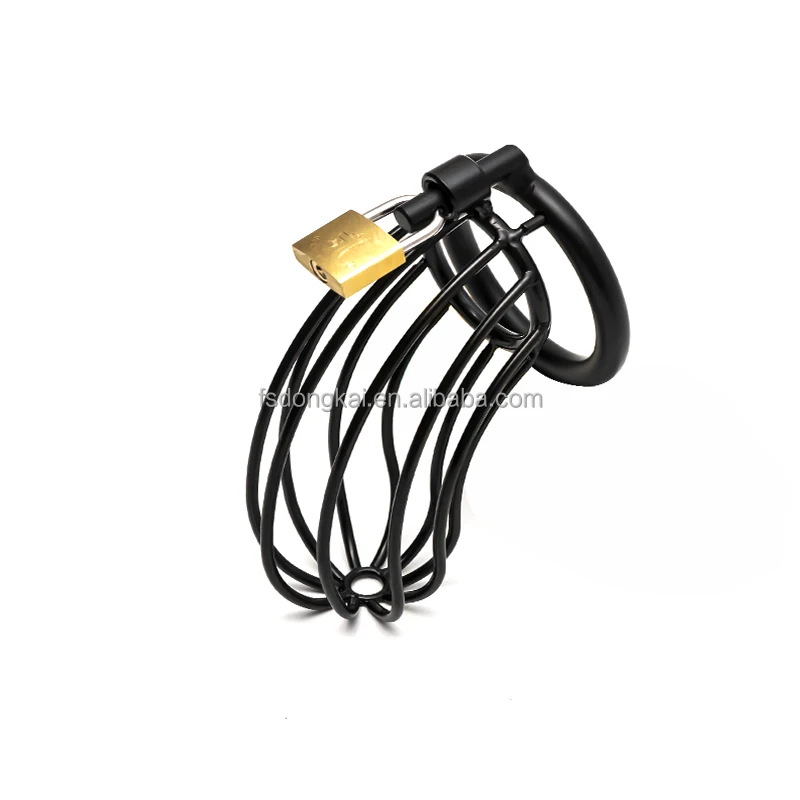 DongKai HOT Selling 3 size types male metal Cage Adult sex toy Male Love Sex Ring Chastity Cage Lock for men BDSM Game play