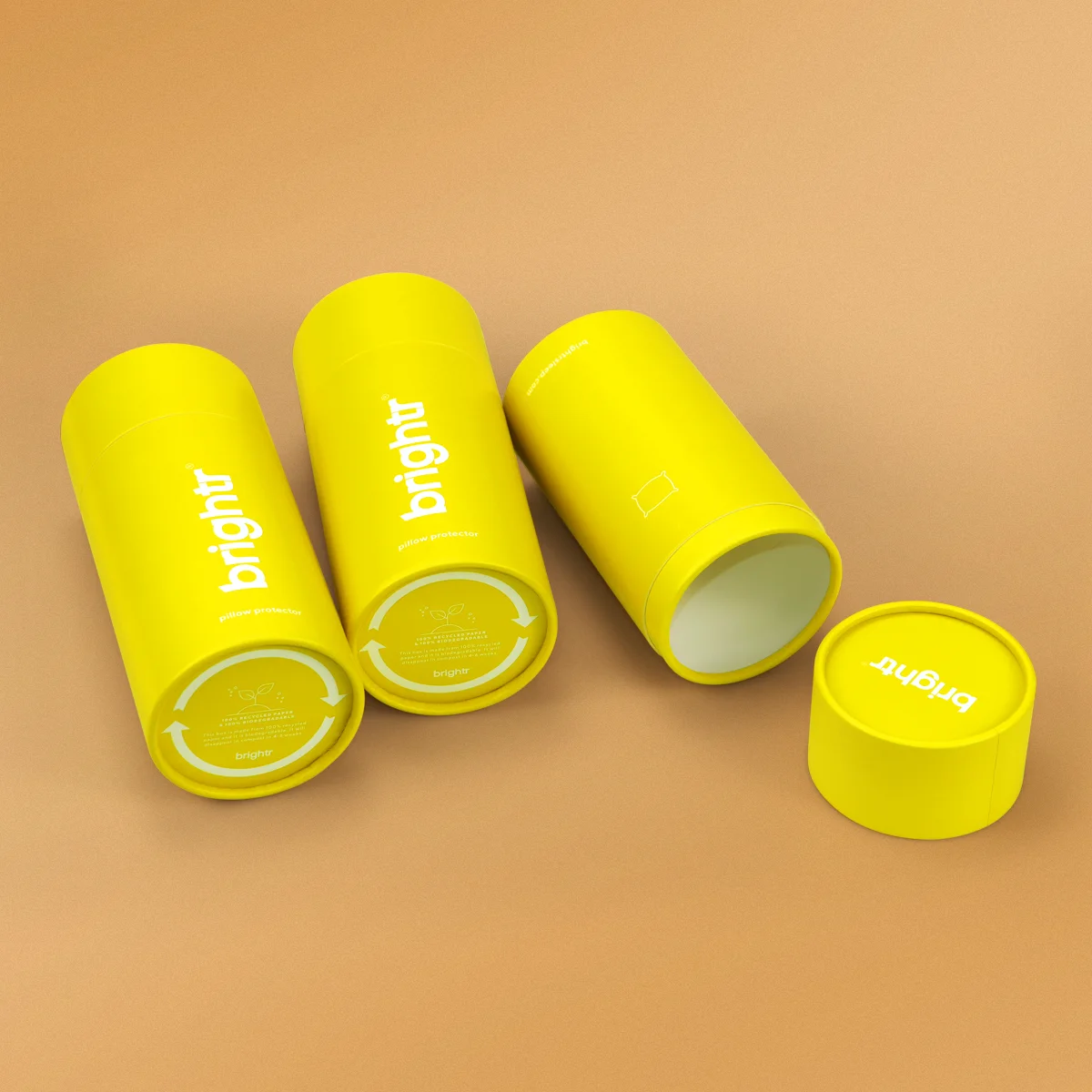 Custom logo recyclable natural brown kraft cardboard packaging T-shirt clothing pillow case cylinder paper tube