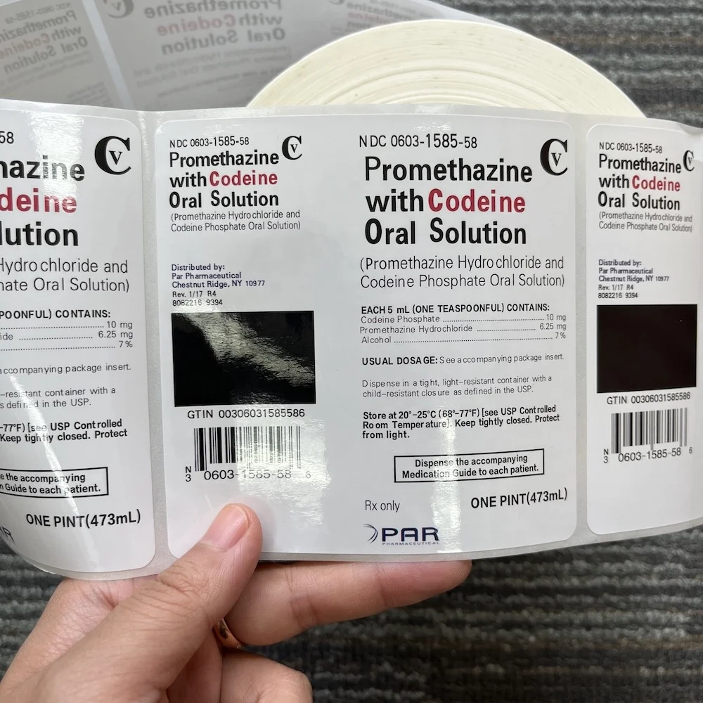 Oral Solution Wockhardt Labels Cough Syrup Akorn Hitech Tris Sticker Labels in Stock