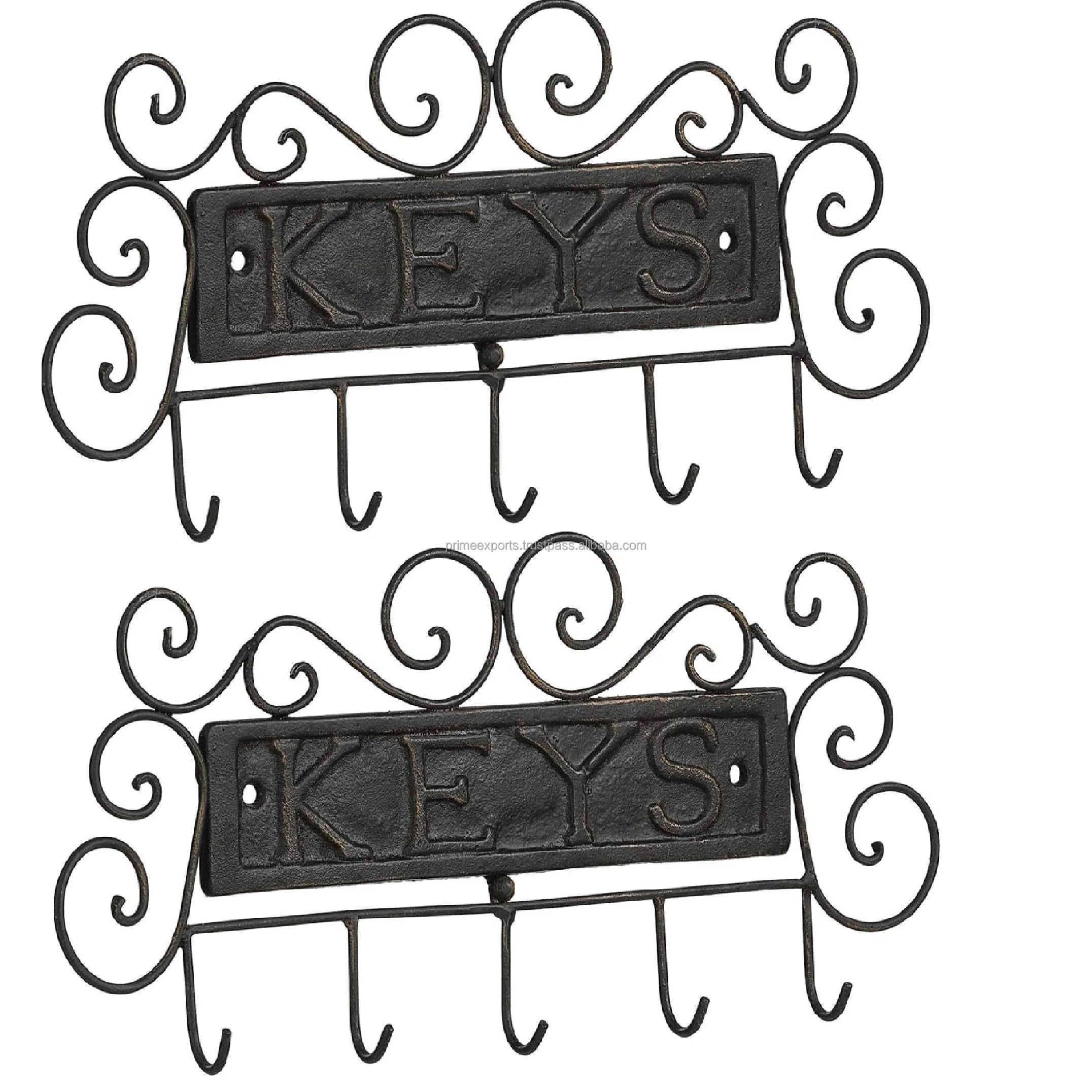 Vintage style iron wall hook keyholder alphabetic key holder top selling metal key holder wholesale rates cheap price wall hook