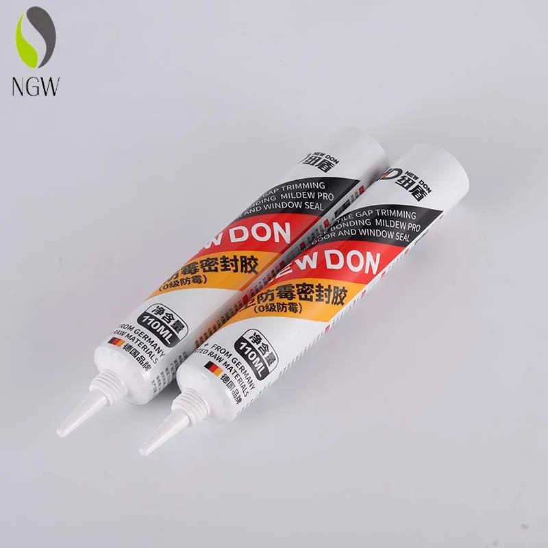 Empty soft PE plastic packaging tube refillable glue tube vacuum packaging laminated tube with long nozzle