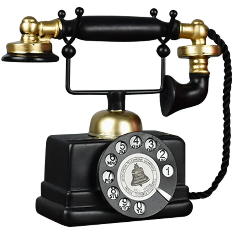 Vintage Telephone Decorations Resin Telephone Models Handicrafts Home Decor Items