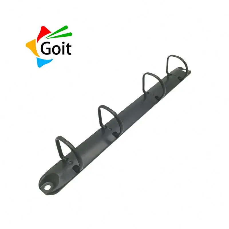 China manufacturer 4 ring clips black manufacture loose-leaf a6 binder clip ring mechanism a5/b5/a4 loose leaf with logo