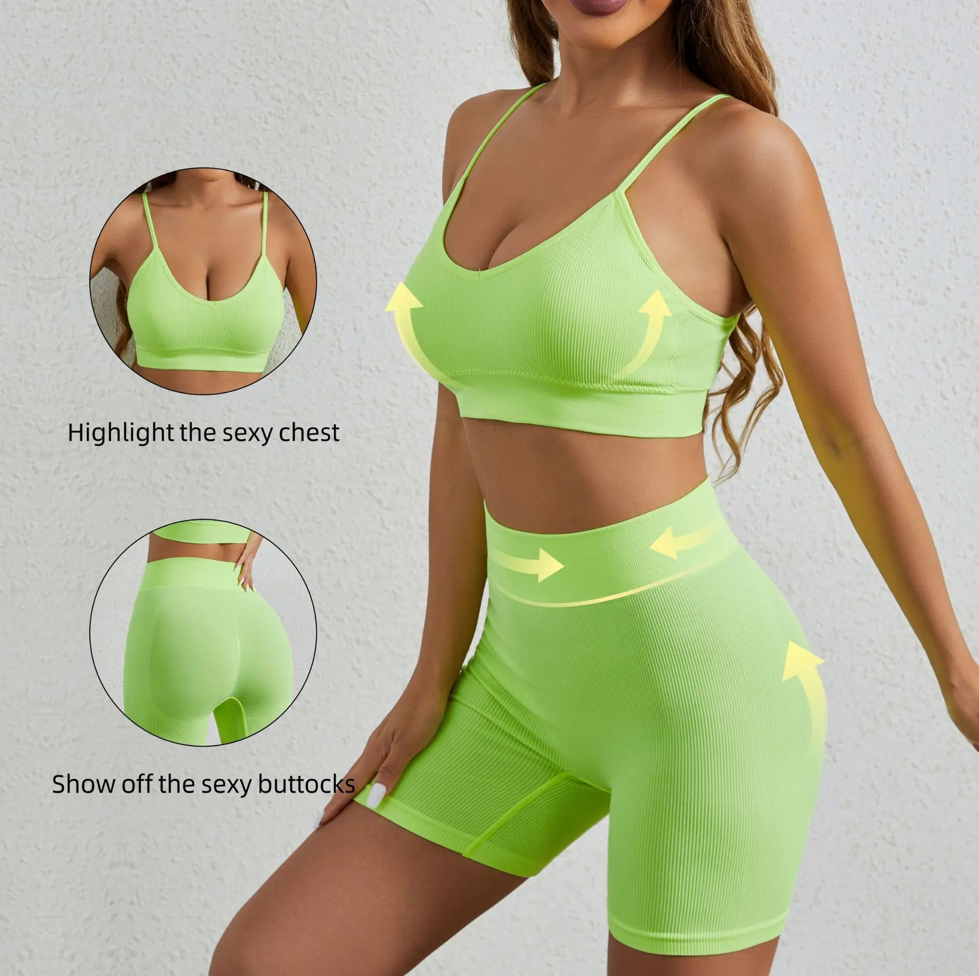 Underwear for women without steel rings, gathering bra backless sexy beautiful back sports comfortable vest bra set