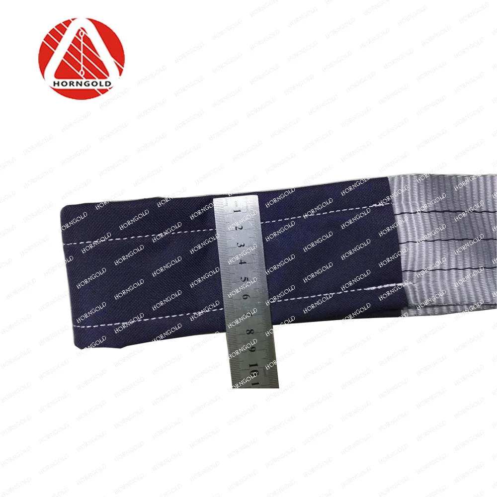 
75mm wide 3 ton flat eye grey polyester lifting sling 