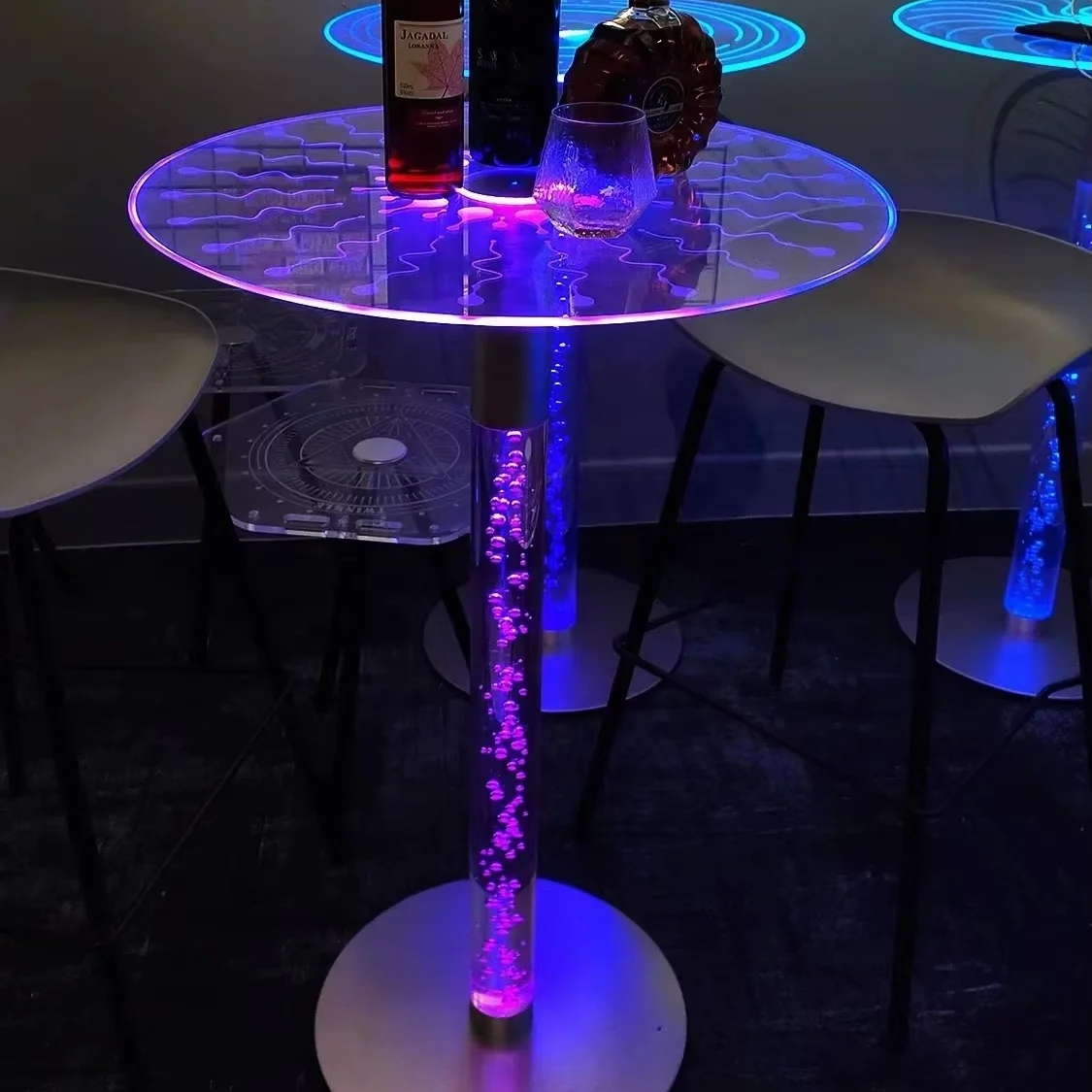 Modern Style Intelligent Smart Lighting Bar Table Sleek and Innovative Bar Furniture
