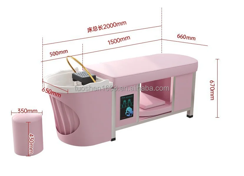 2024 new Head spa equipment beauty salon furniture thai hair washing steam bowl water circulating massage Shampoo bed
