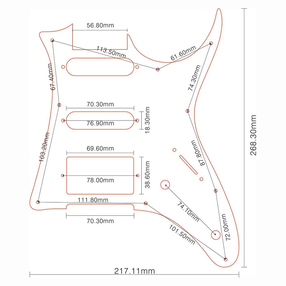 Pleroo Guitar parts best quality HSS Pick guard Musical Replacement Accessory pickguards suit for Ibanez GRX40 Japan MIJ Guitar
