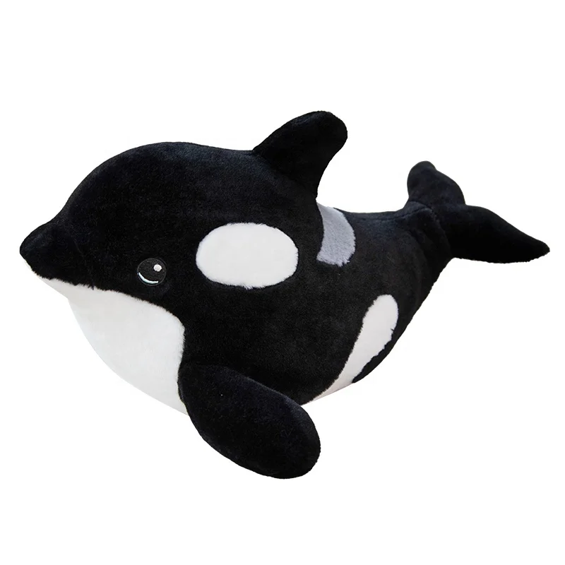 Whale Plush Stuffed Animal Toy Soft Ocean Life Animal Black Whale