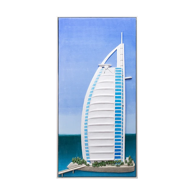 Home Goods Decorative 3d Dubai Scene Painting Fashion Canvas Wall Painting Fine Art For Living Room Decor