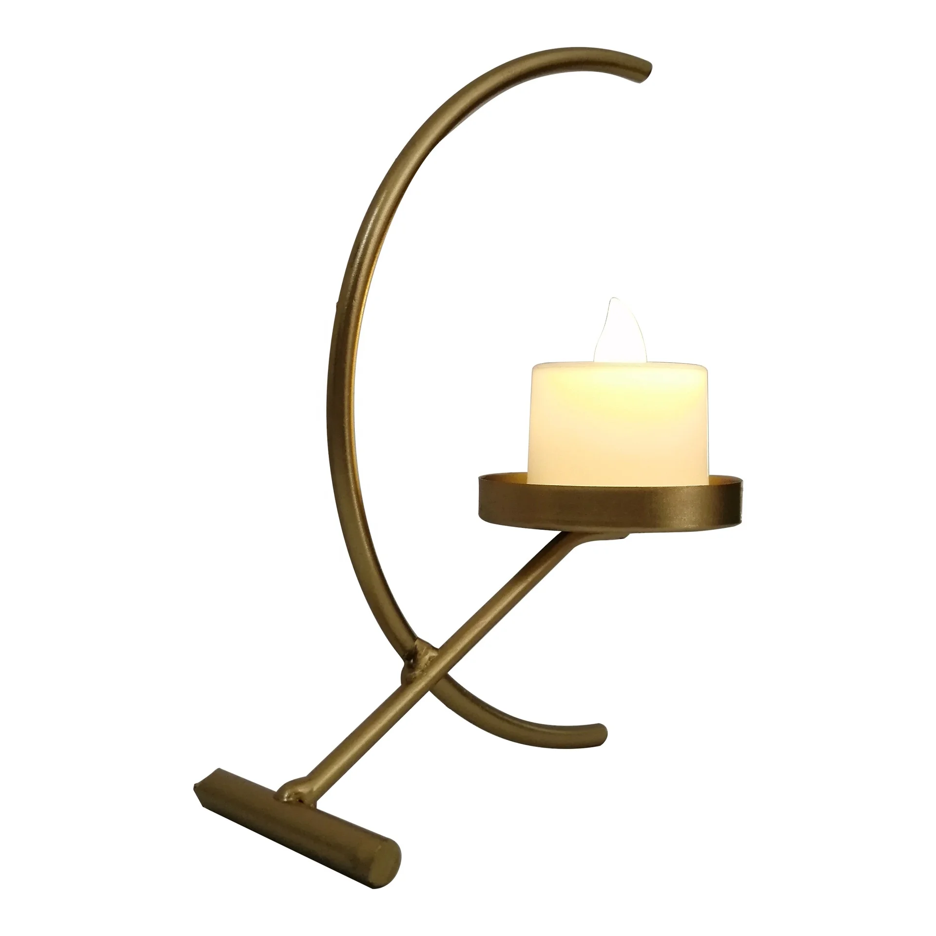 Moon Candleholder Brass Candlestick Copper Candle Holder Metal Candelabrum For Festival