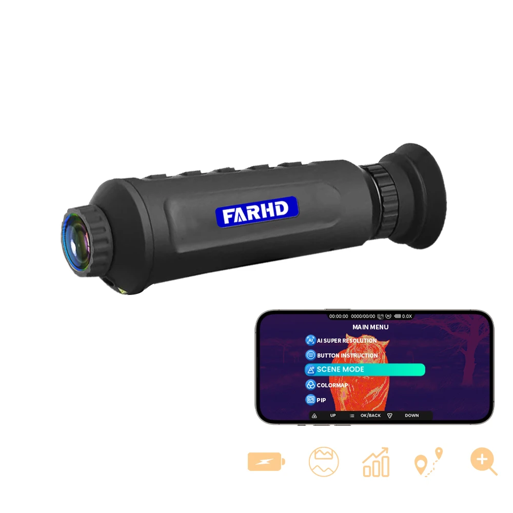 FARHD Handheld Thermal Scope Night Vision Imaging 10mm 256*192 Resolution Cheap Infrared Thermal Monocular For Hunting Sight