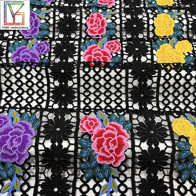 customized Cord Lace Fabric African 2023 High Quality Water Soluble Embroidery Soft Corded Lace Fabric For Party Dress
